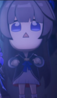 キャラクター,アニメ,チビキャラ,青い服,かわいい