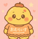 かわいい,キャラクター,おむらいす,イラスト,ピンク背景,星,ハート