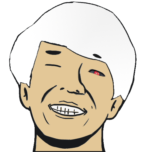 イラスト,ウィンク,白髪,笑顔