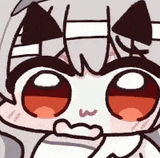 猫耳,女の子,アニメ風,かわいい,赤い目,表情,頬を膨らませる