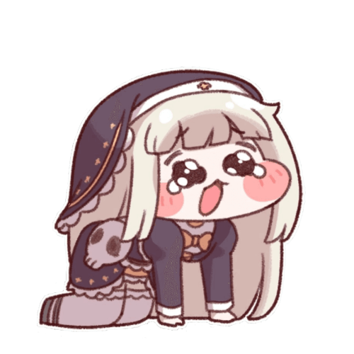 デフォルメ,女の子,かわいい,泣き顔,イラスト,キャラクター,修道服,アニメ風